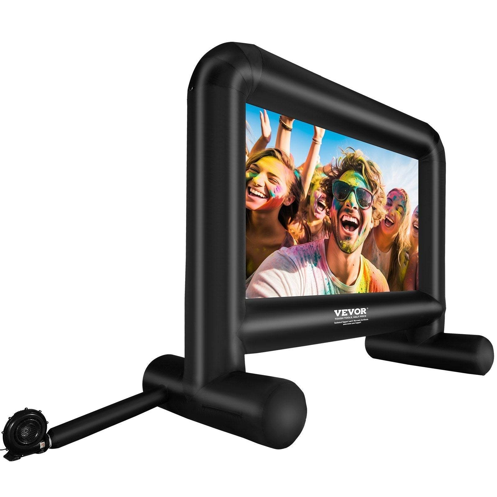 Inflatable Movie Screen, 16 FT Inflatable Projector Screen For Outside With Blower And Carrying Bag, Front Rear Projection, Oxford Fabric Blow Up Screen For Outdoor Parties Backyard Movie Nig - www.Shopthatapp.com #