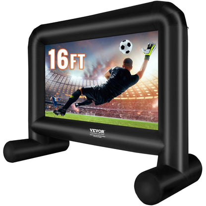 Inflatable Movie Screen, 16 FT Inflatable Projector Screen For Outside With Blower And Carrying Bag, Front Rear Projection, Oxford Fabric Blow Up Screen For Outdoor Parties Backyard Movie Nig - www.Shopthatapp.com #