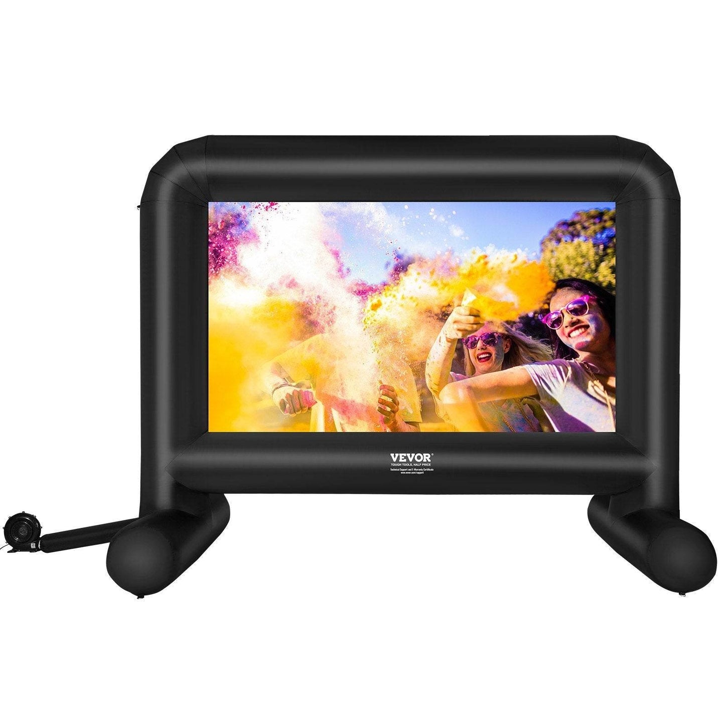 Inflatable Movie Screen, 16 FT Inflatable Projector Screen For Outside With Blower And Carrying Bag, Front Rear Projection, Oxford Fabric Blow Up Screen For Outdoor Parties Backyard Movie Nig - www.Shopthatapp.com #