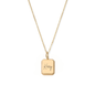 Collier avec étiquette vintage gravée sur mesure