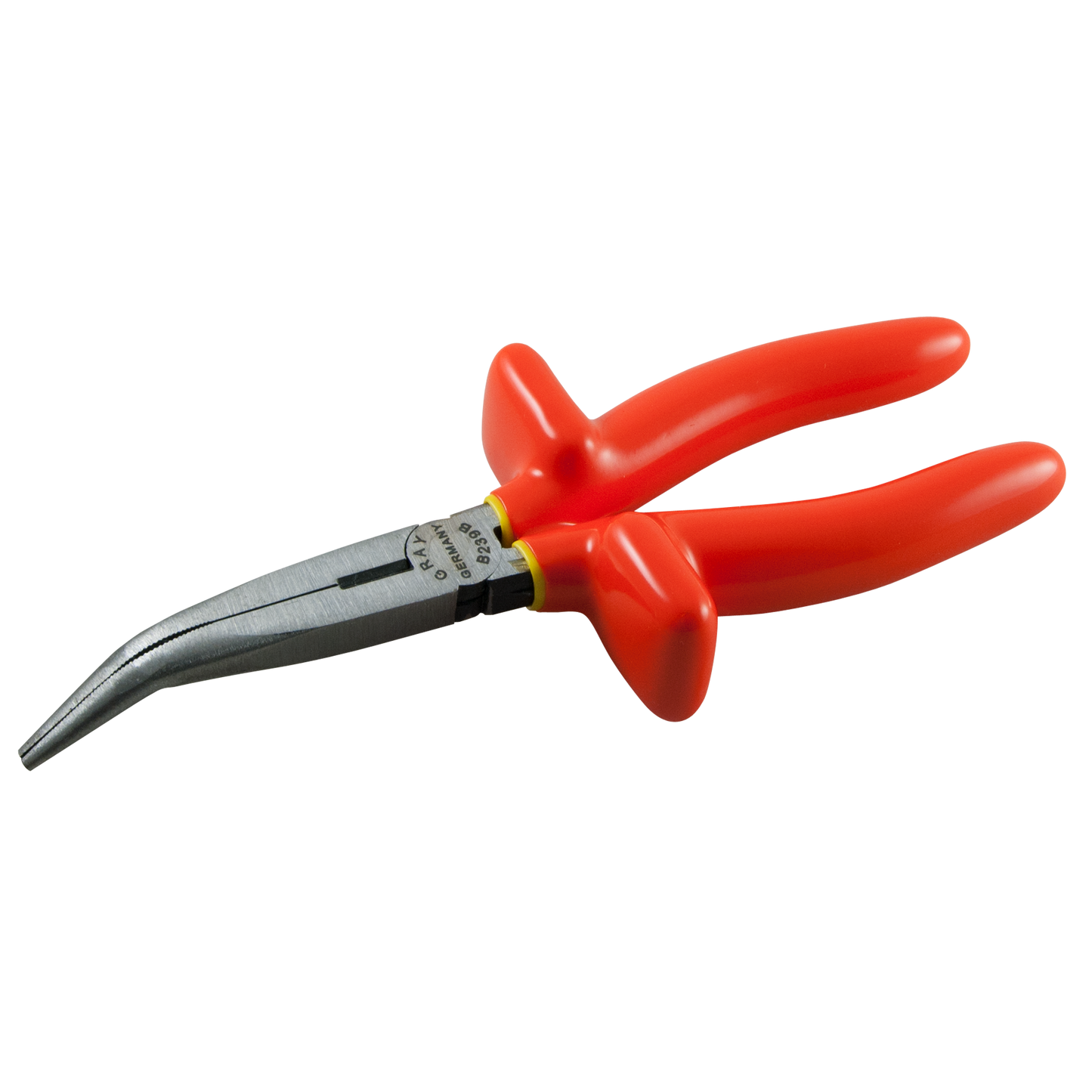 Insulated Needle Nose 45° Curved With Cutter - www.Shopthatapp.com #