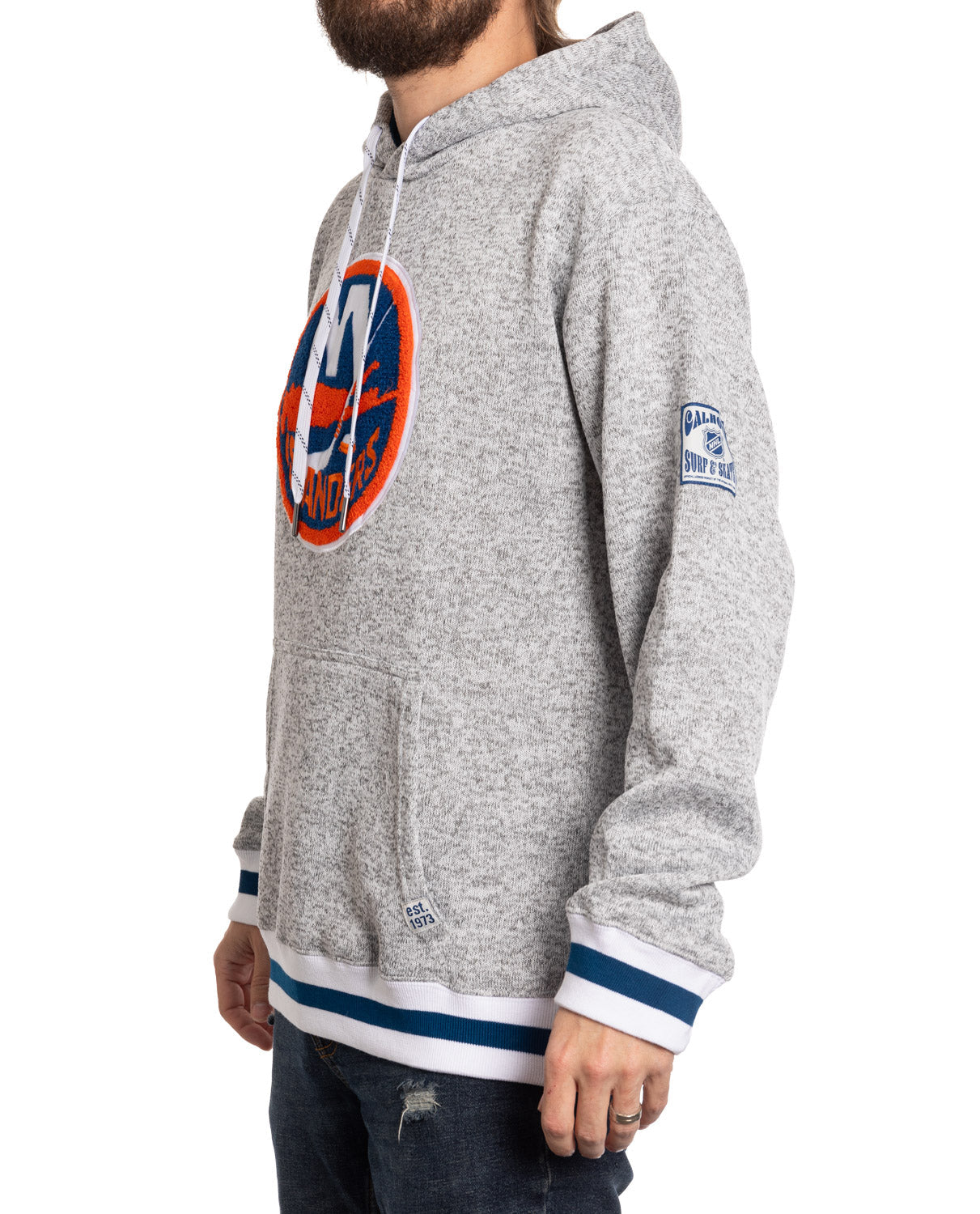 New York Islanders "Muskoka Style" Premium Chenille Woven Logo Hoodie - www.Shopthatapp.com
