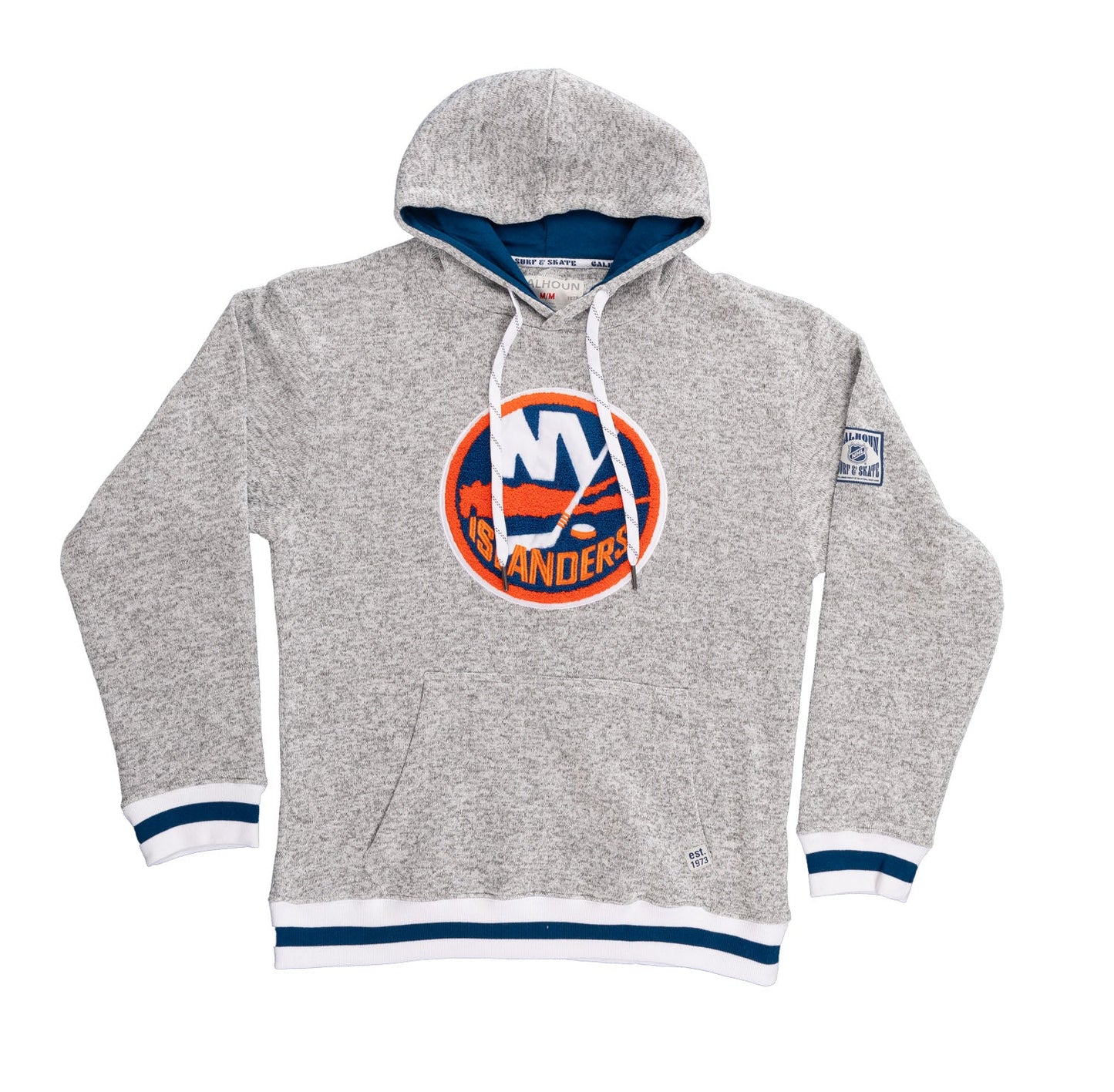 New York Islanders "Muskoka Style" Premium Chenille Woven Logo Hoodie - www.Shopthatapp.com