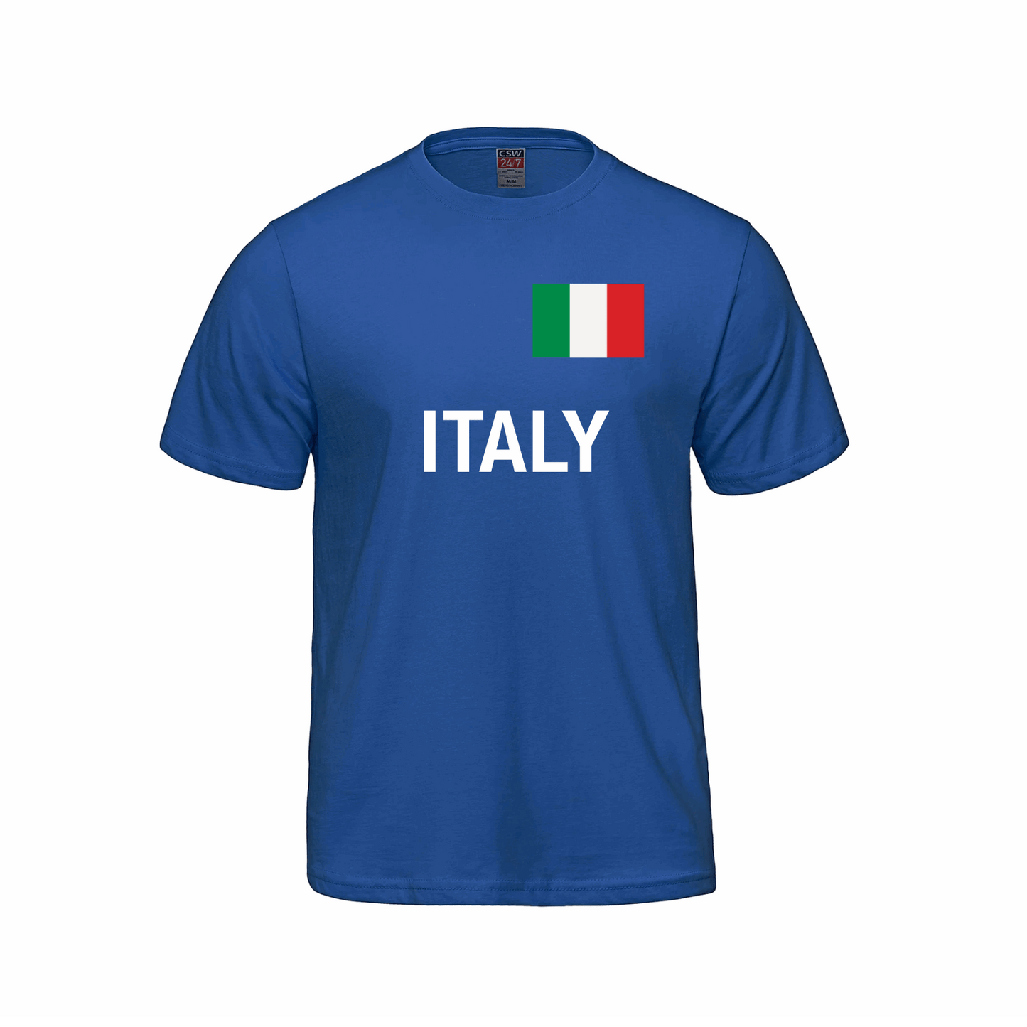 Italy World Football Fan Tee – Royal Blue - www.Shopthatapp.com