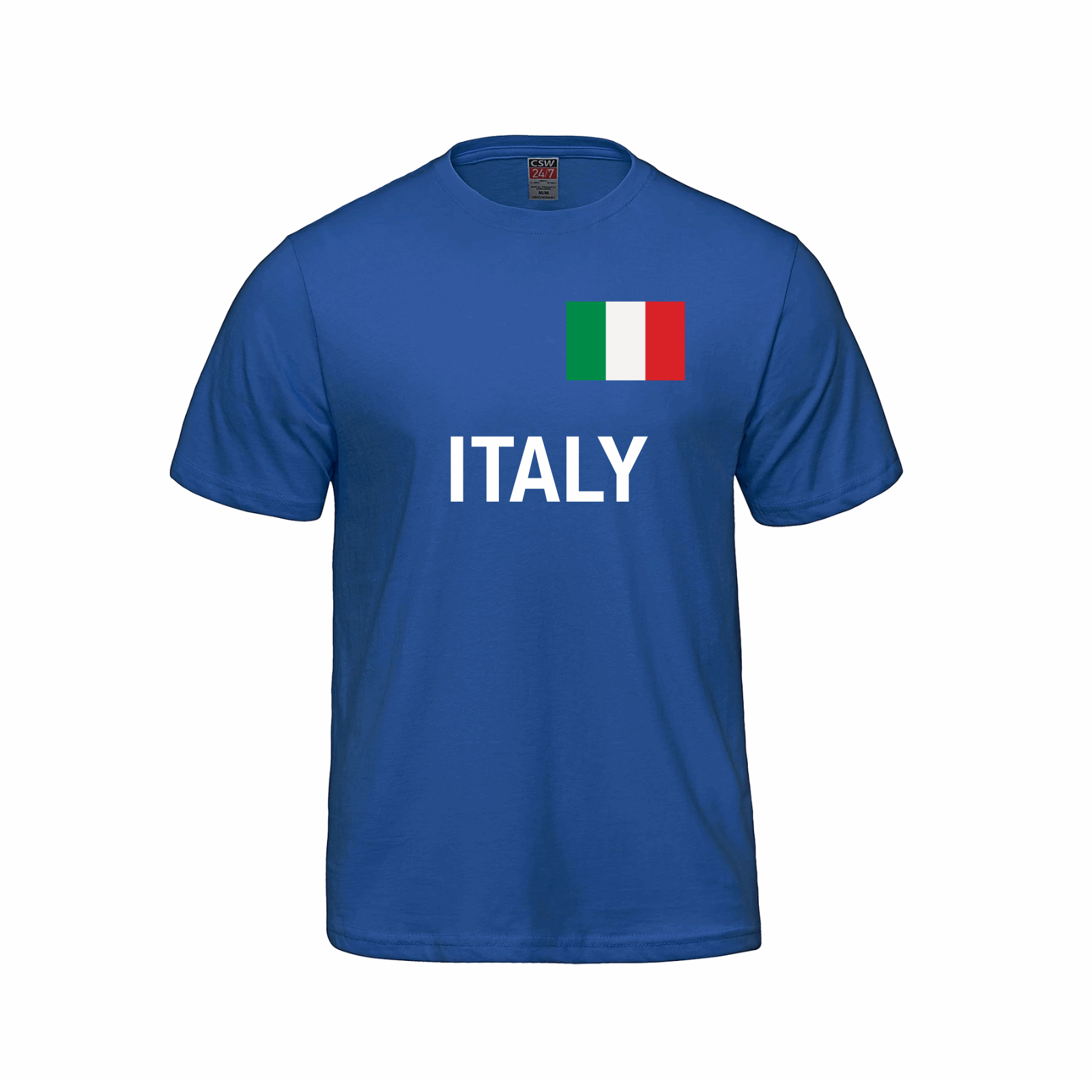 Italy World Football Fan Tee – Royal Blue - www.Shopthatapp.com