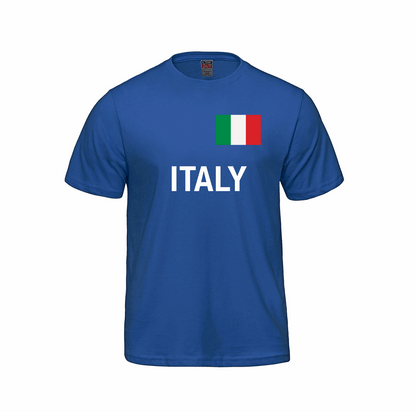 Italy World Football Fan Tee – Royal Blue - www.Shopthatapp.com