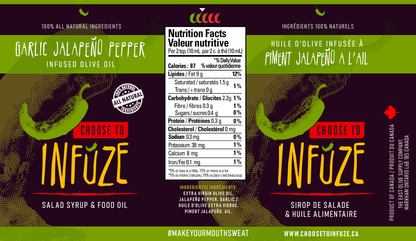 Garlic Jalapeño Infused Olive Oil 250 ml (8.5 oz)
