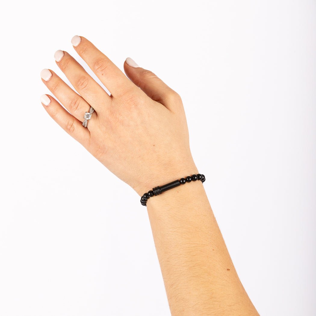 Bracelet d'intention en onyx noir