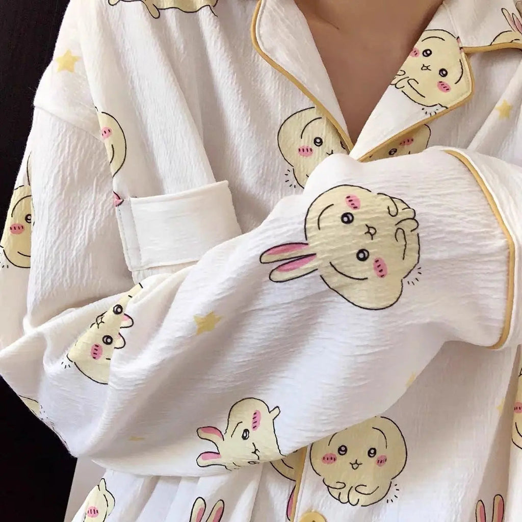 Japanese Sweet Cartoon Long Sleeved Pajamas For Women - www.Shopthatapp.com