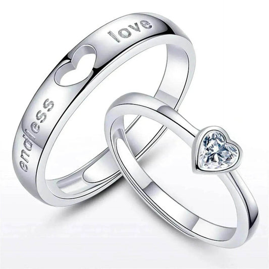 Japanese & Korean Style Unisex Heart To Heart Love Ring - www.Shopthatapp.com
