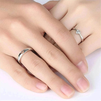 Japanese & Korean Style Unisex Heart To Heart Love Ring - www.Shopthatapp.com