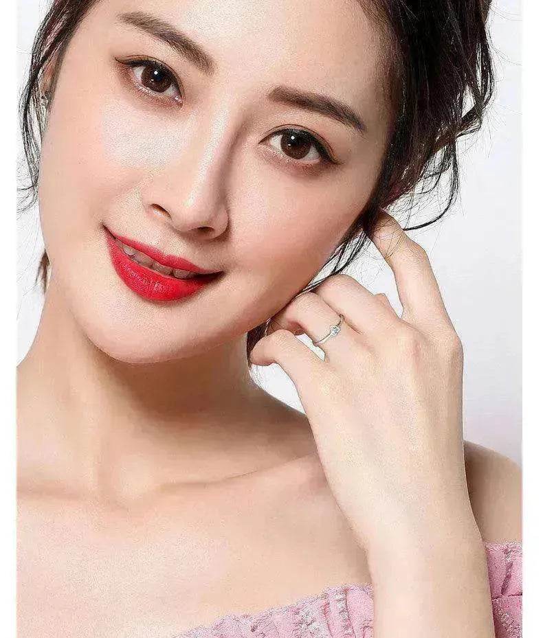 Japanese & Korean Style Unisex Heart To Heart Love Ring - www.Shopthatapp.com