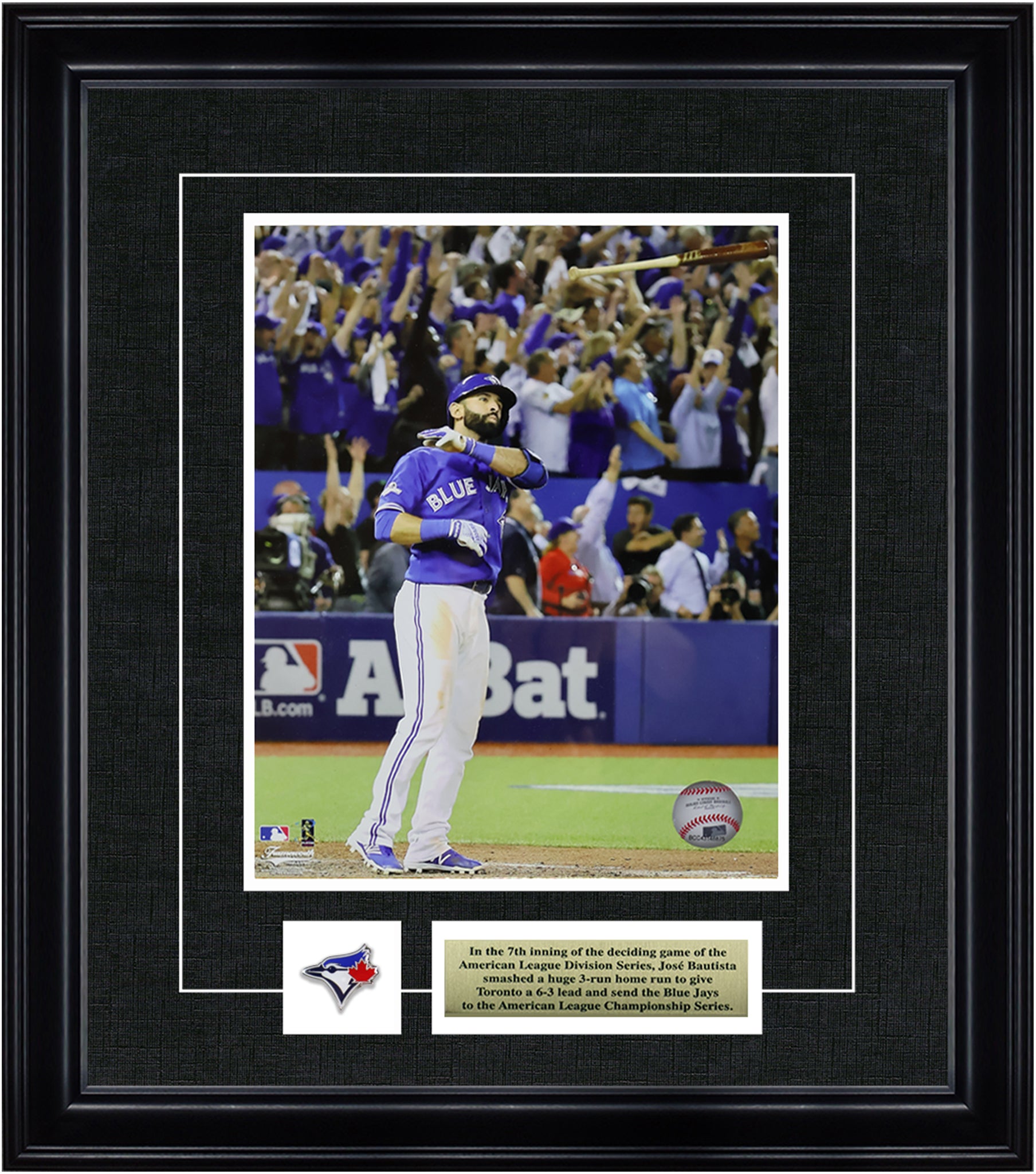 Jose Bautista Toronto Blue Jays Framed 8x10 Homerun Bat Flip Photo - www.Shopthatapp.com #