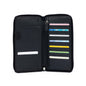 K0005AB | Portadocumenti da Viaggio in Vera Pelle pieno fiore, grana dollaro – Colore Nero – Maße: cm 12,5 x 22 x 2 – Verpackung: Sacchetto Tnt