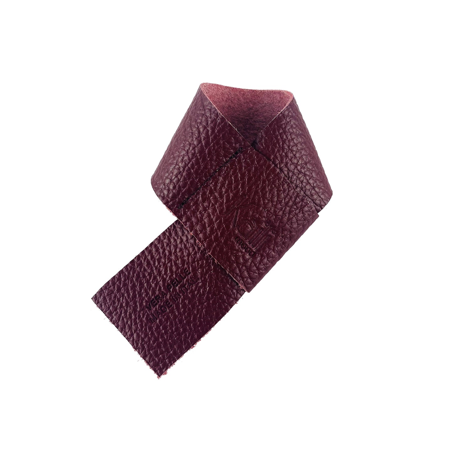 K0010XB | Salvagoccia per Bottiglia Fabriqué en Italie à Vera Pelle pieno fiore, grana dollaro - Colore Bordeaux. Dimensions: cm 27 x 4 x 0,5. Confezione: Coffret cadeau rigide fond/coperchio