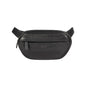 K0012AB | Marsupio in Vera Pelle pieno fiore, con leggera grana. 4 tasche con chiusura con lampo. Accessoires Nickel Lucido. Couleur Noir. Dimensions: cm 25 x 13 x 5,5.Confezione: Sacchetto Tnt
