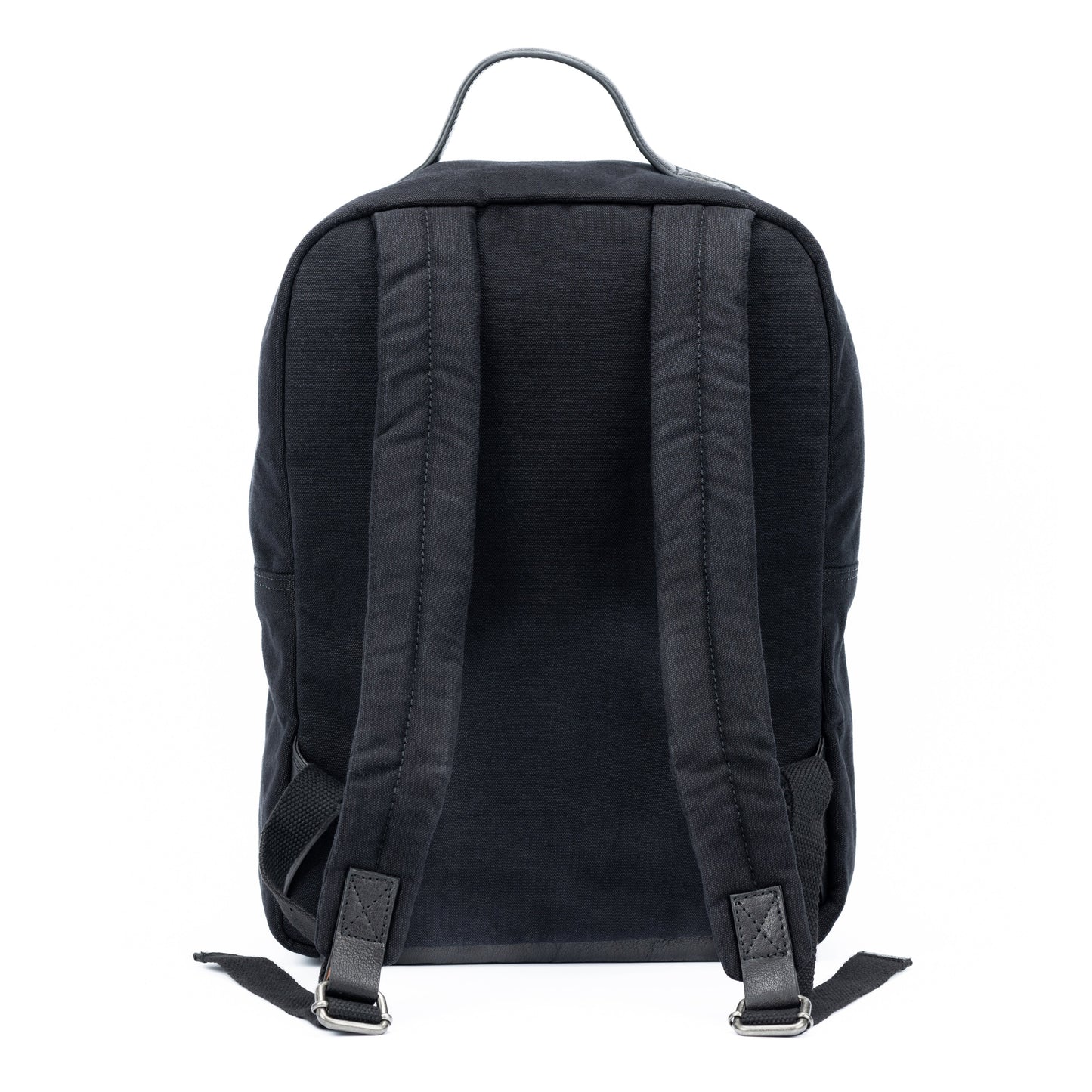 K0023AB | Zaino Porta Notebook in Canvas/Vera Pelle, pieno fiore, volanata - Colore Nero. Accessori Nickel Anticato, Chiusura con lampo. Dimensioni: cm 29 x 40 x15. Confezione: Sacchetto Tnt - www.Shopthatapp.com