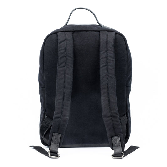 K0023AB | Zaino Porta Notebook in Canvas/Vera Pelle, pieno fiore, volanata - Colore Nero. Accessori Nickel Anticato, Chiusura con lampo. Dimensioni: cm 29 x 40 x15. Confezione: Sacchetto Tnt - www.Shopthatapp.com