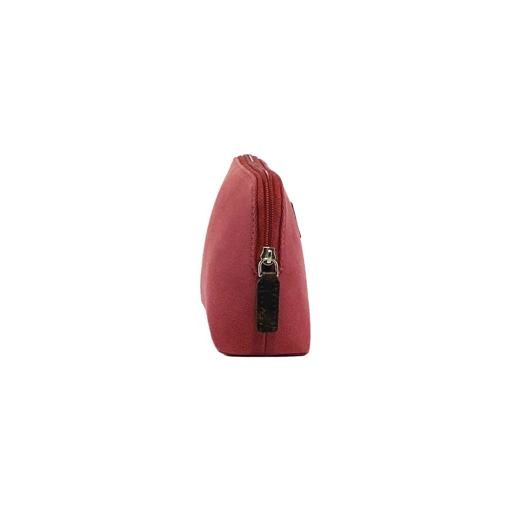 K0026XB | Pochette da Donna in Canvas/Vera Pelle pieno fiore Volanata - Colore Bordeaux/Testa Moro. Chiusura con lampo. Dimensioni: cm 17 x 13 x 6,5 - Confezione: Sacchetto Tnt - www.Shopthatapp.com