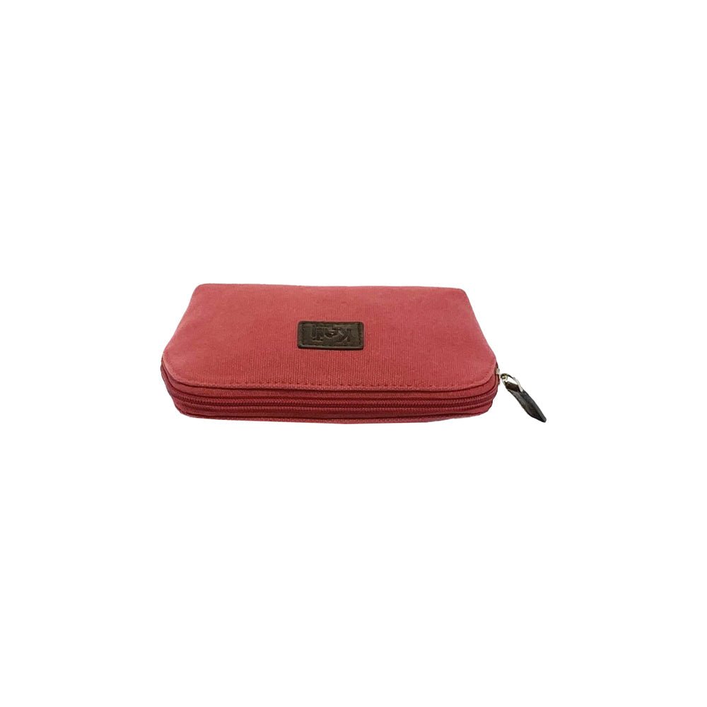 K0026XB | Pochette da Donna in Canvas/Vera Pelle pieno fiore Volanata - Colore Bordeaux/Testa Moro. Chiusura con lampo. Dimensioni: cm 17 x 13 x 6,5 - Confezione: Sacchetto Tnt - www.Shopthatapp.com