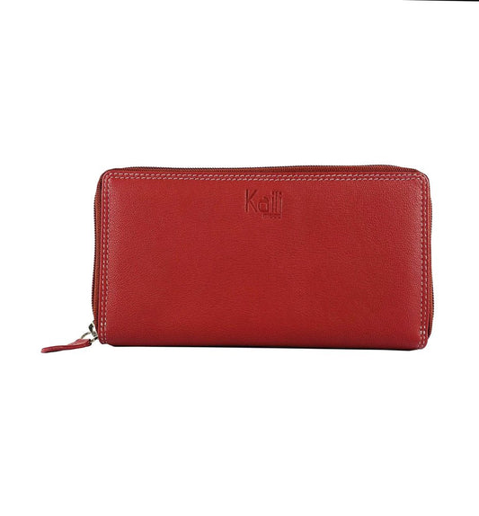 K10238VB | Portafogli Donna in Vera Pelle pieno fiore, con leggera grana. Colore Rosso. Dimensioni da chiuso: cm 18,5 x 10 x 2,5. Confezione: Gift Box rigido fondo/coperchio - www.Shopthatapp.com