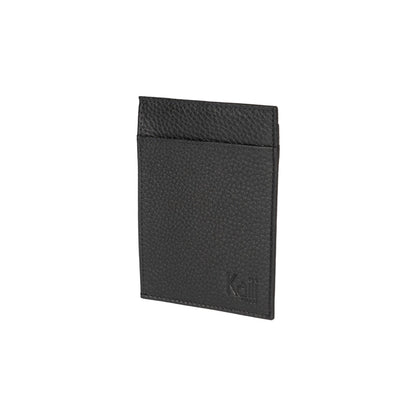 K10307AB | Portadocumenti/Carte Protezione RFID en Vera Pelle pieno fiore, grana dollaro. Couleur Noir. Dimensions: cm 12 x 9 x 0,5. Confezione: Coffret cadeau rigide fond/coperchio