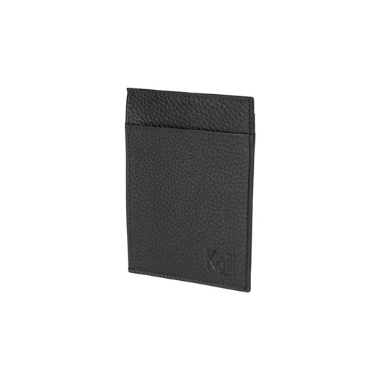 K10307AB | Portadocumenti/Carte Protezione RFID in Vera Pelle pieno fiore, grana dollaro. Colore Nero. Dimensioni: cm 12 x 9 x 0,5. Confezione: Gift Box rigido fondo/coperchio - www.Shopthatapp.com