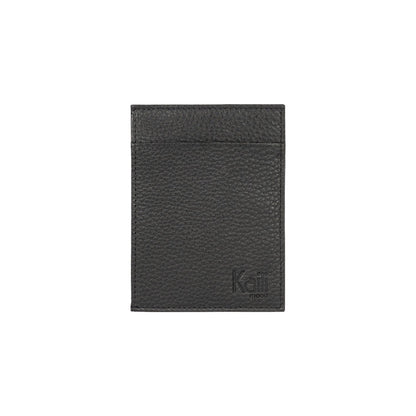 K10307AB | Portadocumenti/Carte Protezione RFID en Vera Pelle pieno fiore, grana dollaro. Couleur Noir. Dimensions: cm 12 x 9 x 0,5. Confezione: Coffret cadeau rigide fond/coperchio