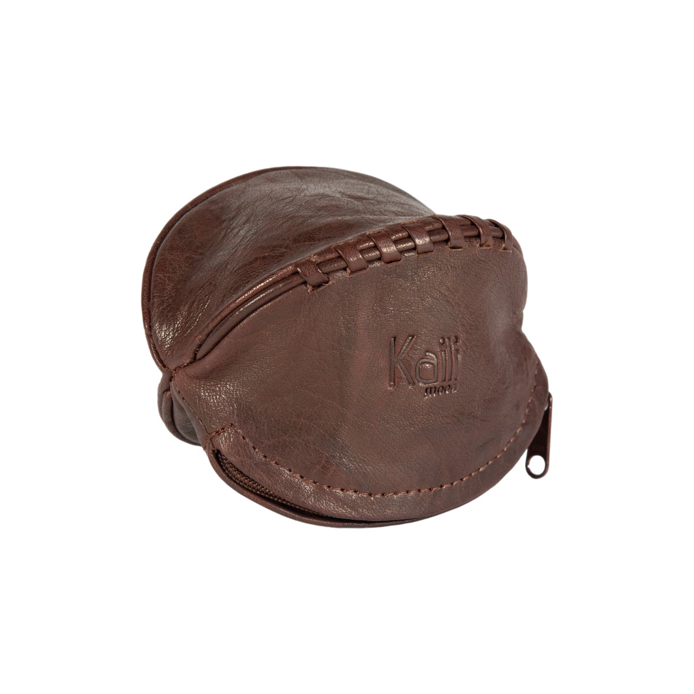 K10655BB | Mini Pochette/Portachiavi in Vera Pelle pieno fiore, Volanata. Colore Testa Moro. Accessori Nickel Lucido. Dimensioni: cm 12,5 x 7,5 x 7,5. Confezione: Sacchetto Tnt - www.Shopthatapp.com