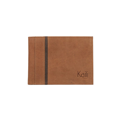 K12203UB | Portafogli Uomo in Vera Pelle pieno fiore, Naked. Colore Cuoio. Protezione RFID. Dimensioni da chiuso: cm 12,5 x 9,5 x 2. Confezione: Scatola regalo fondo/coperchio