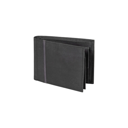 K12220AF | Portafogli Uomo in Vera Pelle pieno fiore, Naked. Colore Nero. Protezione RFID. Dimensioni da chiuso: cm 11,5 x 8,3 x 2. Confezione: Scatola regalo fondo/coperchio - www.Shopthatapp.com