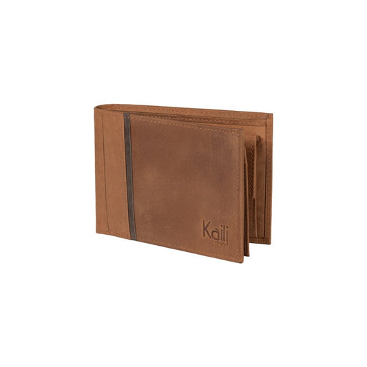 K12204UB | Portafogli Uomo in Vera Pelle pieno fiore, Naked. Colore Cuoio. Protezione RFID. Dimensioni da chiuso: cm 12,5 x 9,5 x 2. Confezione: Scatola regalo fondo/coperchio - www.Shopthatapp.com