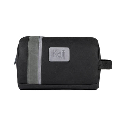 K2005AF | Beauty Case en Toile 100% Cotone/Vera Pelle pieno fiore, Naked. Couleur Noir. Maniglia latérale. Chiusura con lampo. Dimensions: cm 25 x 15 x 17. Confezione: Sacchetto en Tnt