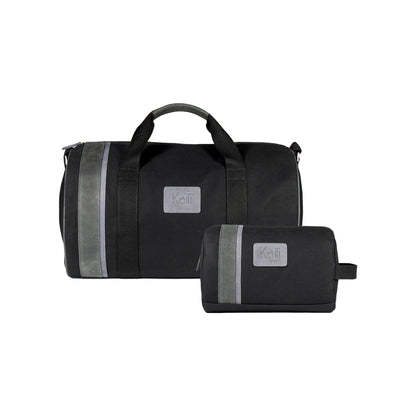 K2005AF | Beauty Case en Toile 100% Cotone/Vera Pelle pieno fiore, Naked. Couleur Noir. Maniglia latérale. Chiusura con lampo. Dimensions: cm 25 x 15 x 17. Confezione: Sacchetto en Tnt