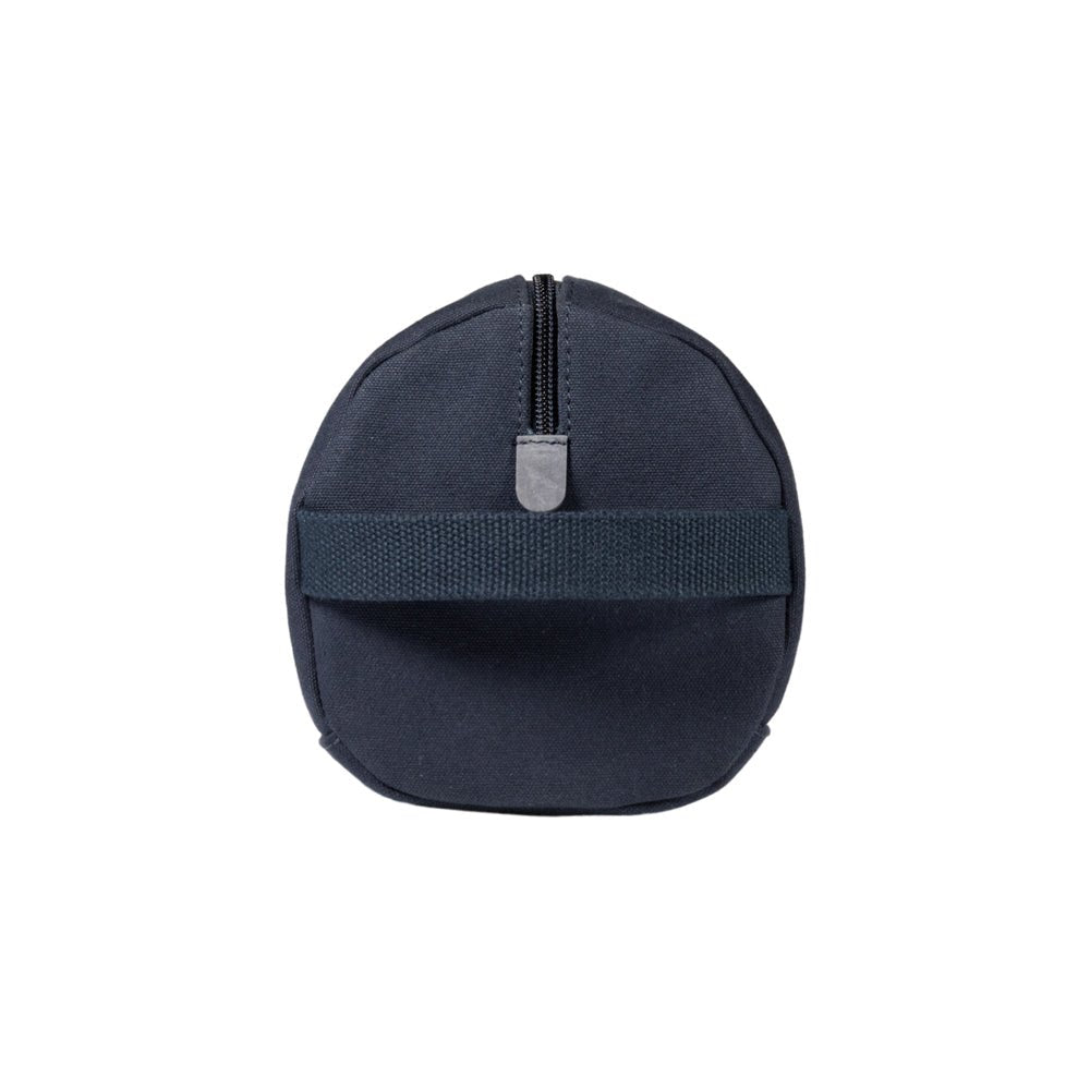 K2005DF | Beauty Case in Canvas 100% Cotone/Vera Pelle pieno fiore, Naked. Colore Blu. Maniglia laterale. Chiusura con lampo. Dimensioni: cm 25 x 15 x 17. Confezione: Sacchetto in Tnt - www.Shopthatapp.com