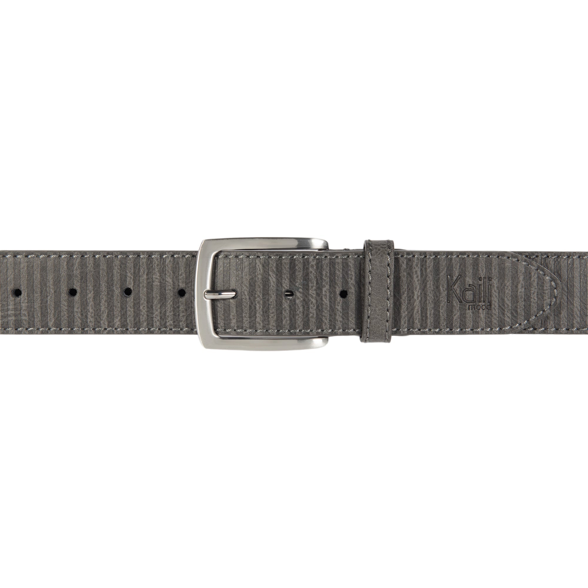 K4009KB | Cintura Uomo Allover in Fodera Pelle Finitura in Pu. Colore Antracite. Dimensioni: cm 125 x 3,8 x 0,5 (giro vita cm 110). Confezione: Gift Box rigido fondo/coperchio - www.Shopthatapp.com