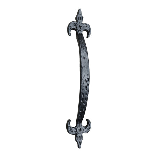 Cast Iron Fleur Handle Blk, Last Chance - www.Shopthatapp.com