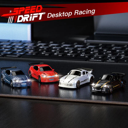 KF20 1:64 4WD Mini RC Drift Car - Desktop Racing, LED Lights, Type-C Charging - www.Shopthatapp.com #