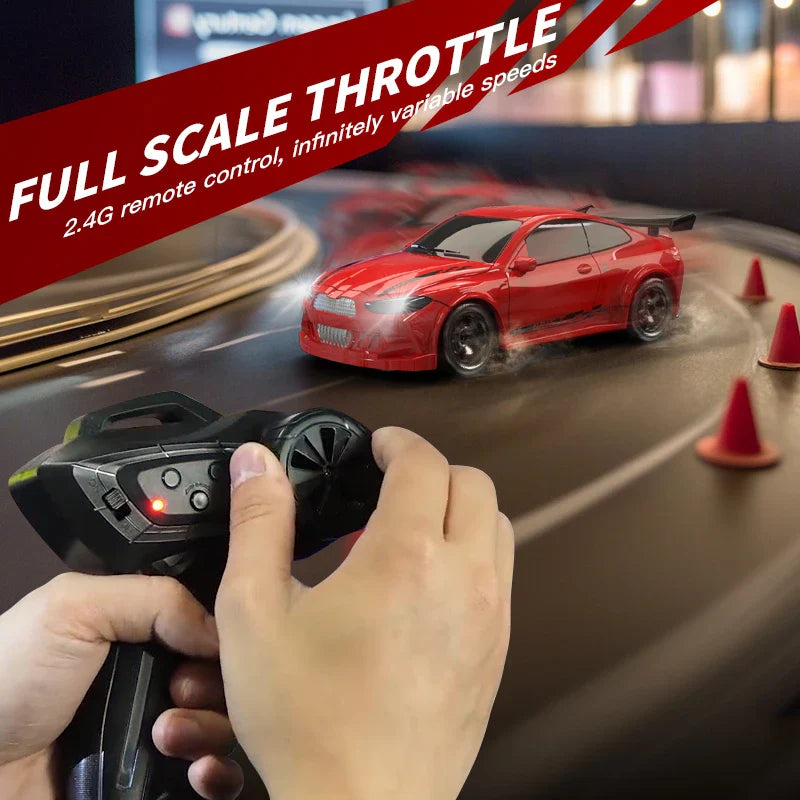 KF20 1:64 4WD Mini RC Drift Car - Desktop Racing, LED Lights, Type-C Charging - www.Shopthatapp.com #