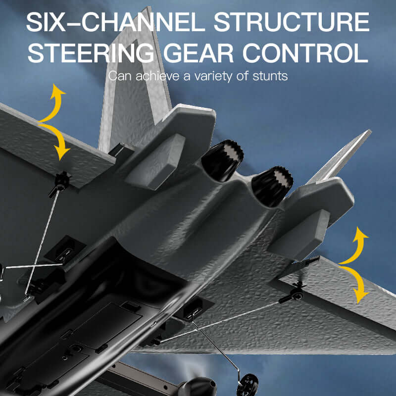 KF700 J-20 4-Channel Brushless Glider RC Plane, 300m Range, Camouflage Gray - www.Shopthatapp.com #