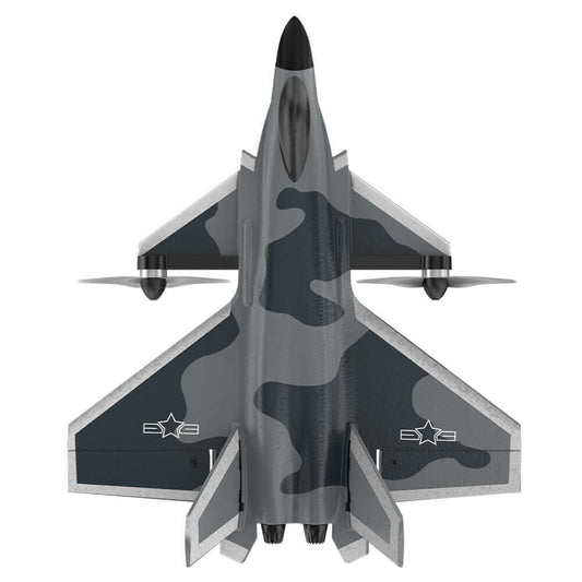 KF700 J-20 4-Kanal Brushless-Segelflugzeug RC-Flugzeug, 300 m Reichweite, Camouflage-Grau 