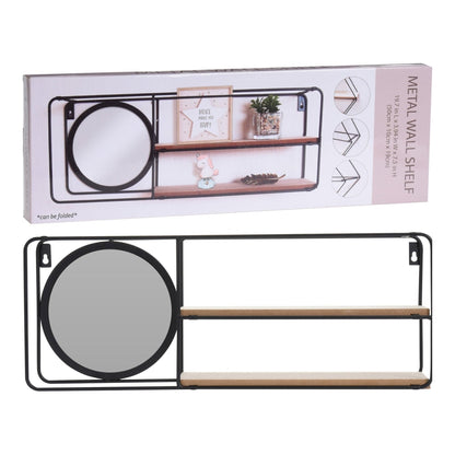 Wall Rack Metal With 2 Mdf Shelves, Max. Load 5Kg - www.Shopthatapp.com
