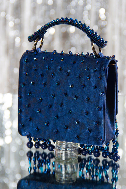KYRA BLUE CLUTCH - Www.Shopthatapp.com