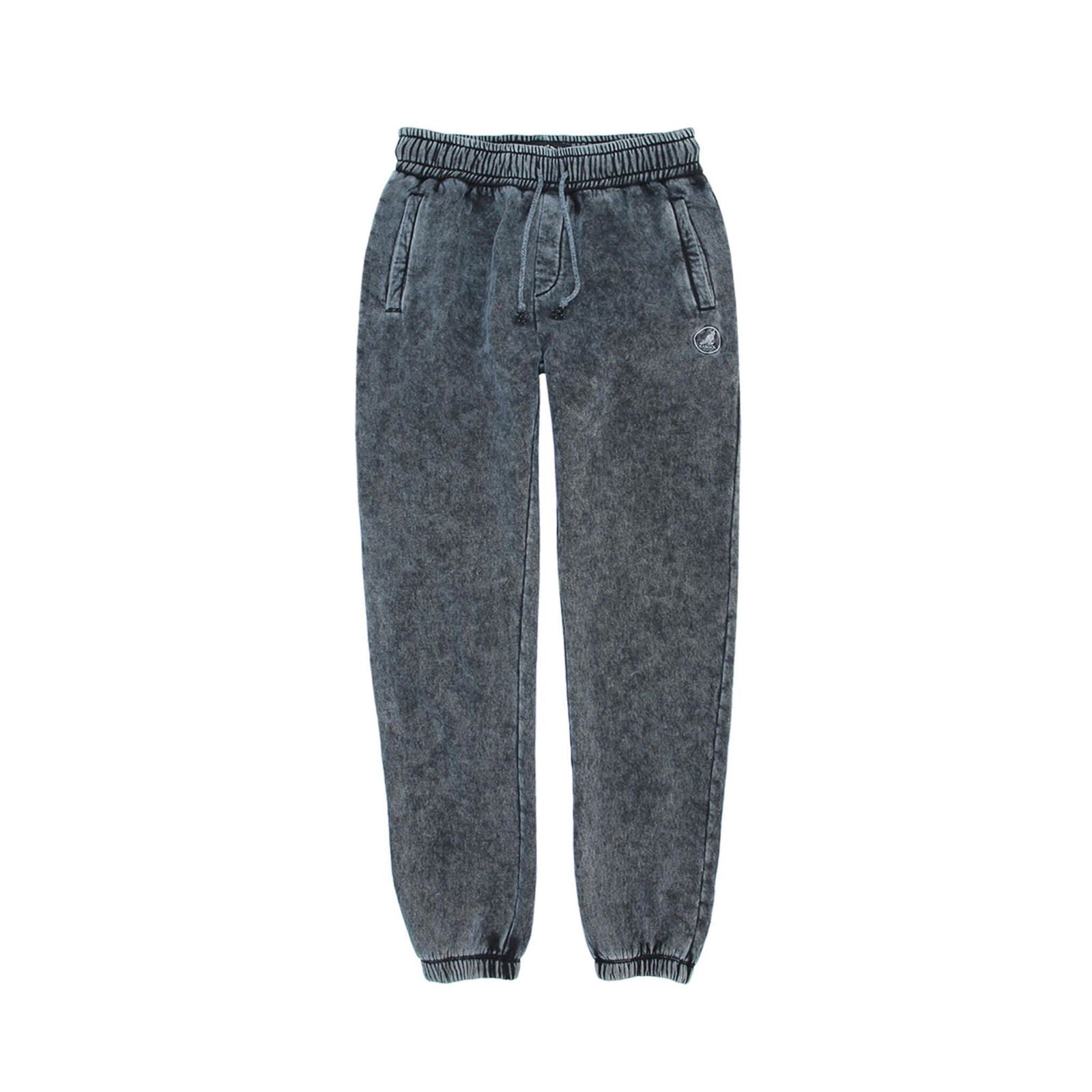 Kangol Acid Wash EMB Joggers-Him and her joggers-www.Shopthatapp.com-Color:Black Wash-Size:XXL-Fashion Hub Club