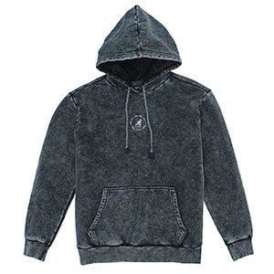 Kangol Acid Wash Emb Pullover Hoodie-Him and her coats-www.Shopthatapp.com-Color:Black Wash-Size:XXL-Fashion Hub Club