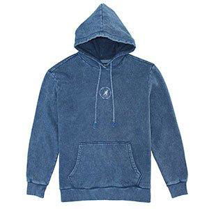 Kangol Acid Wash Emb Pullover Hoodie-Him and her coats-www.Shopthatapp.com-Color:Denim Wash-Size:XXL-Fashion Hub Club