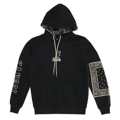 Kangol Boxed Out Paisley Hoodie-Him and her coats-www.Shopthatapp.com-Color:Black-Size:M-Fashion Hub Club