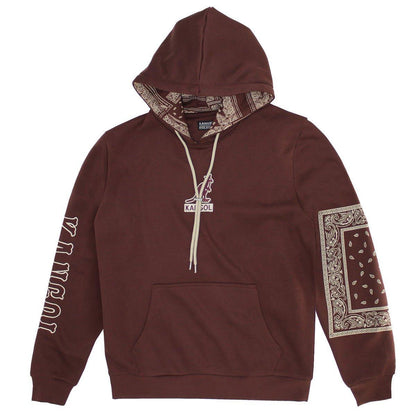 Kangol Boxed Out Paisley Hoodie-Him and her coats-www.Shopthatapp.com-Color:Dark Chocolate-Size:XL-Fashion Hub Club