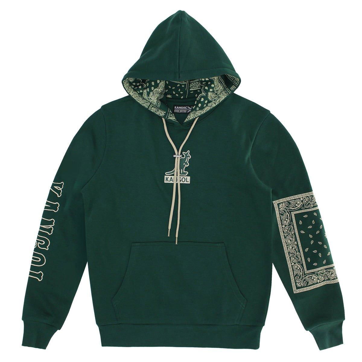 Kangol Boxed Out Paisley Hoodie-Him and her coats-www.Shopthatapp.com-Color:Forest Green-Size:XXL-Fashion Hub Club