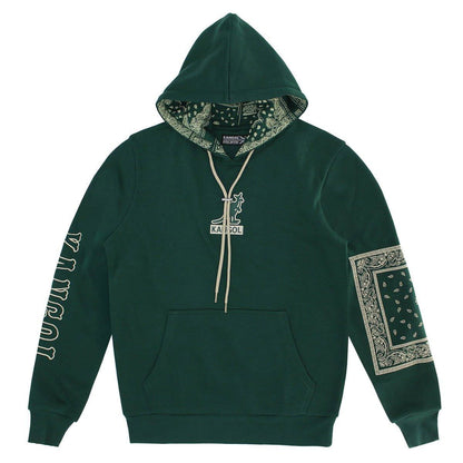 Kangol Boxed Out Paisley Hoodie-Him and her coats-www.Shopthatapp.com-Color:Forest Green-Size:XXL-Fashion Hub Club